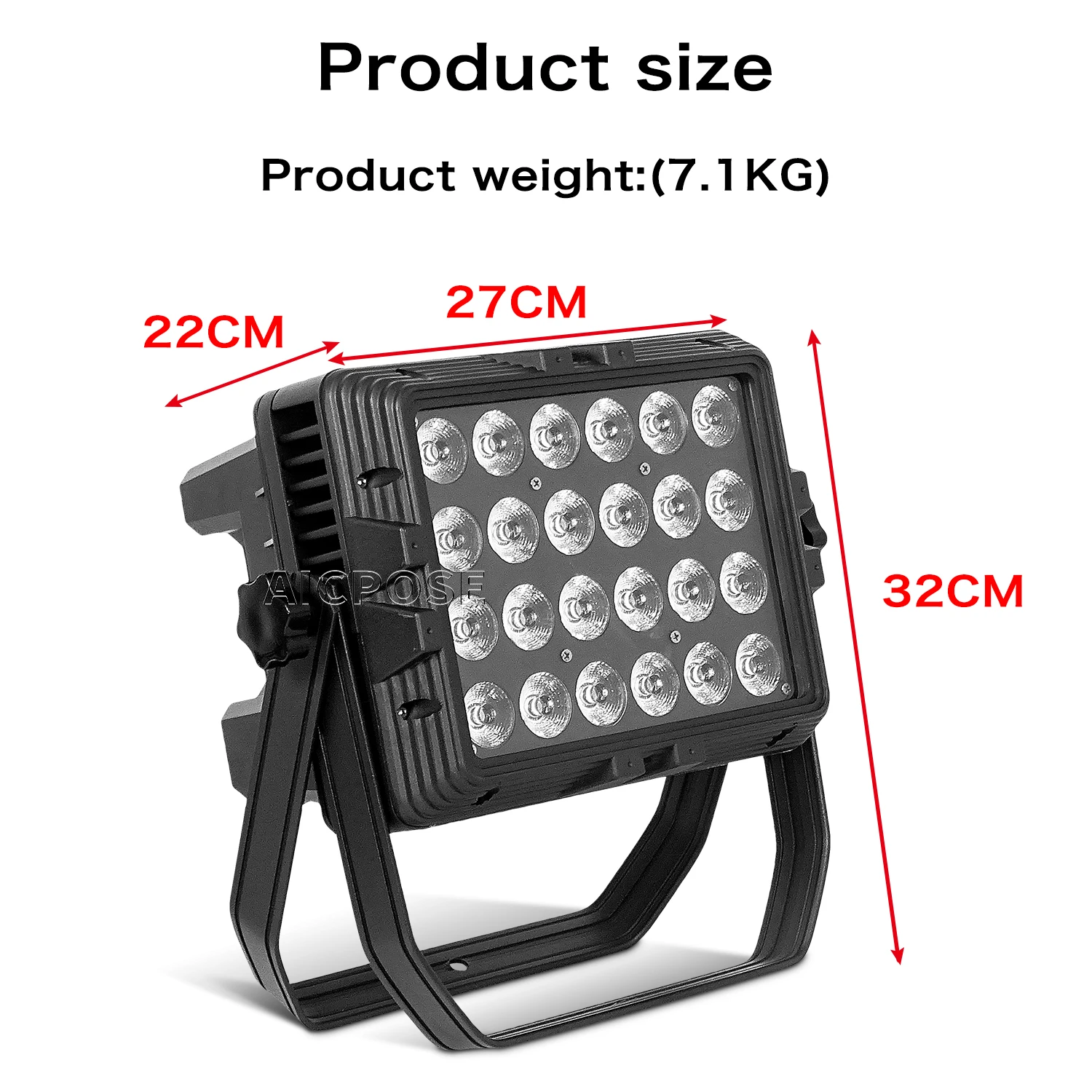 Imagem -06 - Lotes Luz de Palco à Prova Dágua ao ar Livre 24x18w Rgbwa uv em Led Quadrado Par Luz dj Equipamento de Discoteca Bar Iluminação de Pista de Dança Unidades