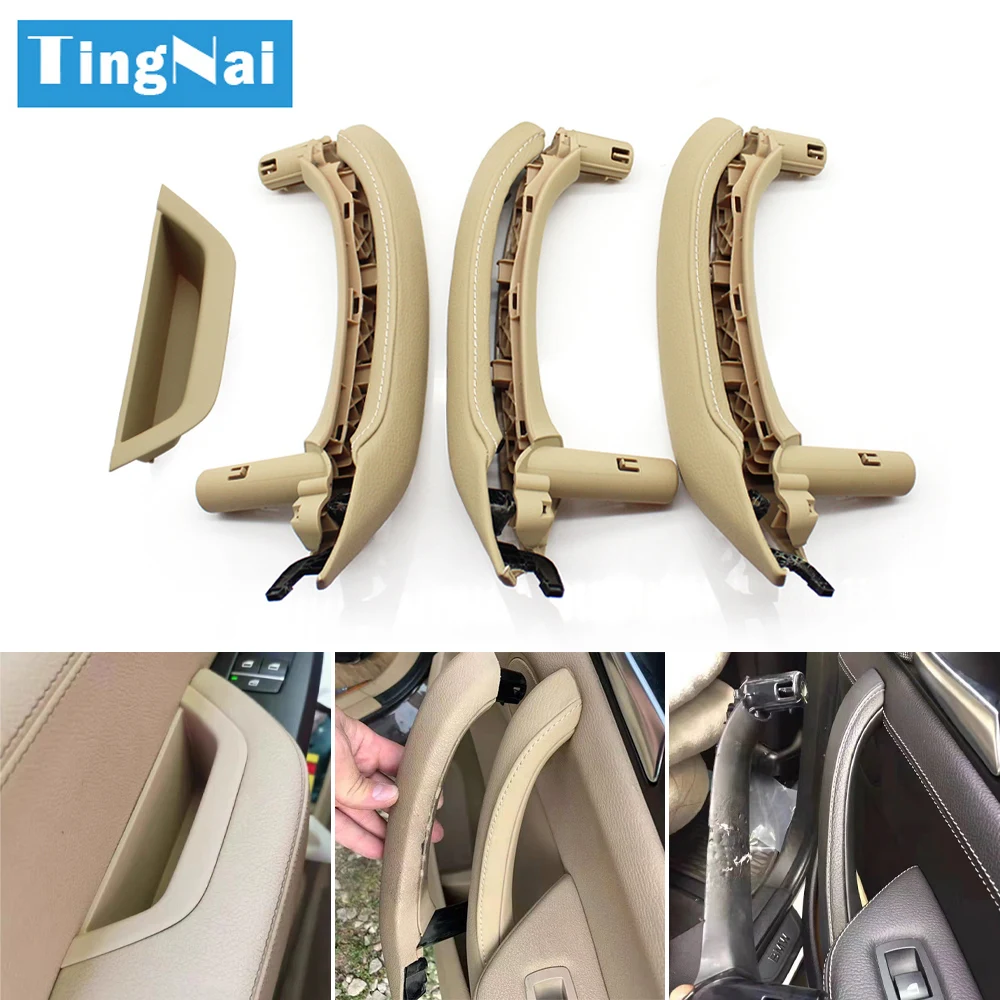 LHD RHD Interior Door Armrest Inside Pull Handle with Leather Cover Full Set Assembly For BMW X3 X4 F25 F26 2010-2016