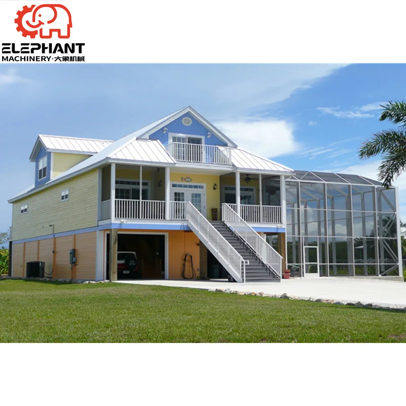 Modern Luxury Farm House Galvanized Light Gauge Steel Waterproof Apartment Hotel Residential Use Villa 3-Year