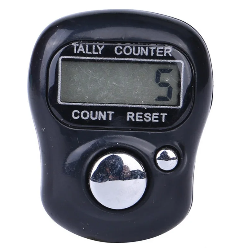 Mini-Fingerzähler, islamische Perle, 5, digitale LEDs, elektronischer Handzählzähler, Clicker-Zählerring