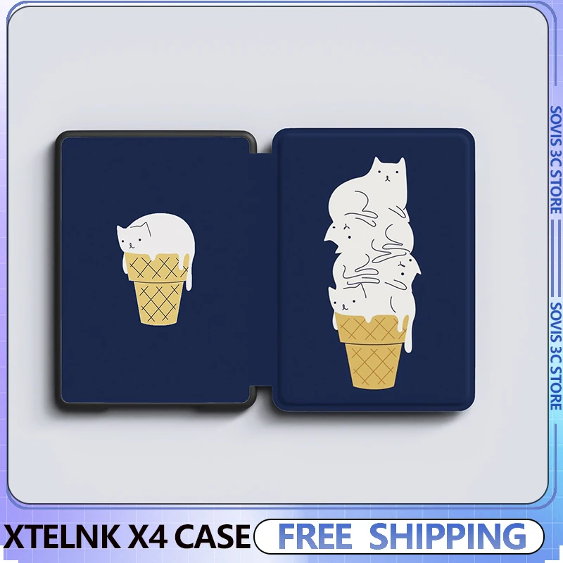 

For XTEINK X4 Magnetic Protective Cover Flip XTEINK X4 Ink Screen Full-wrap Anti-collision Corner Protective Case Customization