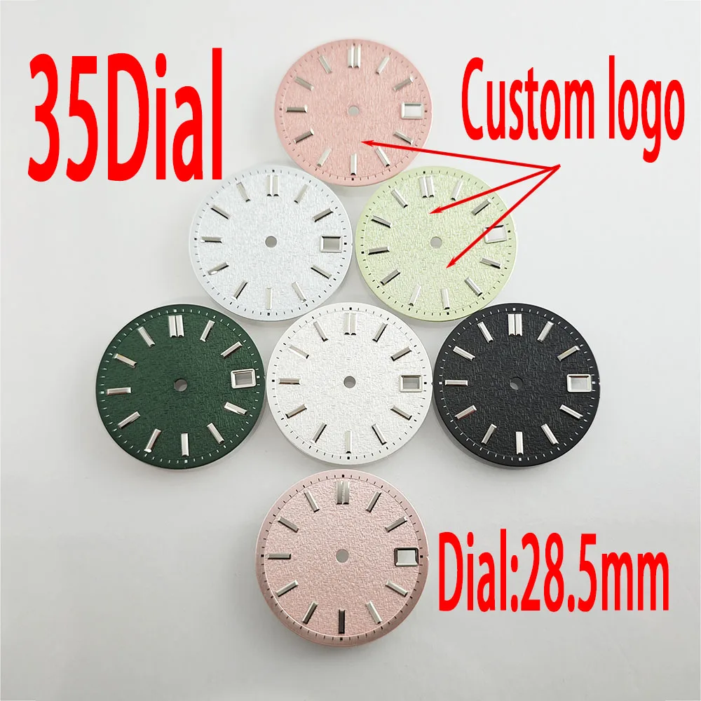 Men's watch dial 28.5mm can be customized to your liking logo for 36mm/39mm case N Series 35 automatic movement watch accessorie