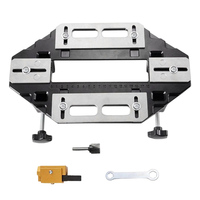Aluminum Alloy Woodworking Hole Opener Slotting Locator Wooden Door Hinge Hole Guide Jig For Door Lock Installation