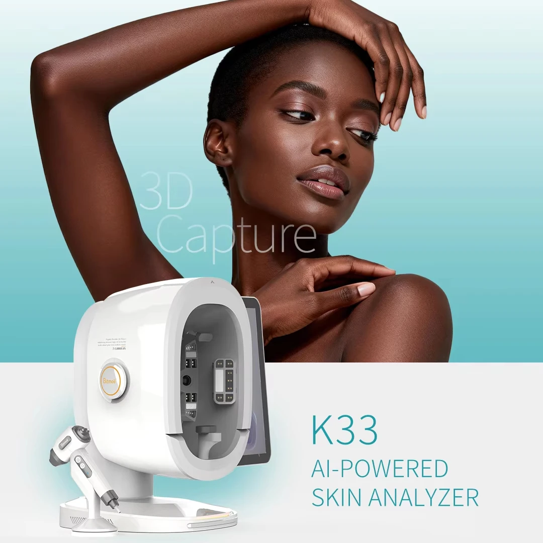 

2026 Smart Skin Analyzer 8 Spectrum Bitmoji K33 Skin Scanner Facial Skin Analyzer Machine Skin Analysis Machine Uk US EU Plug