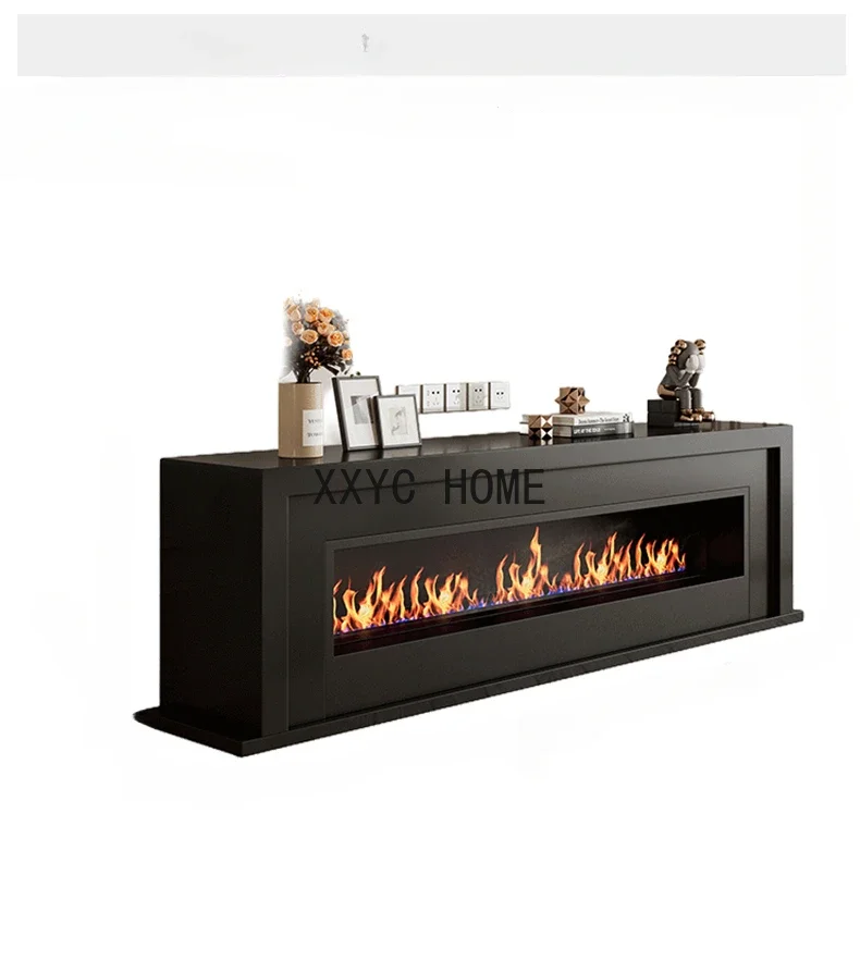 TV Cabinet French Atomization Fireplace Cabinet Simulation Flame American Simple Fireplace Decoration Nordic Multi-Functional