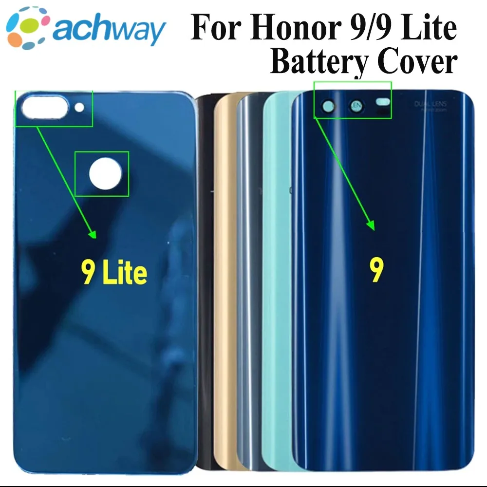 

New Glass For Honor 9 Battery Cover Rear Door Housing Case Replacement Parts For Honor 9 Lite Back Cover