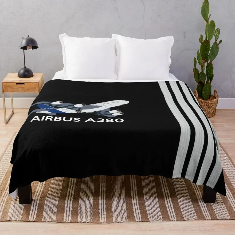 

A380 Stripes Throw Blanket Thin Furrys Baby Blankets