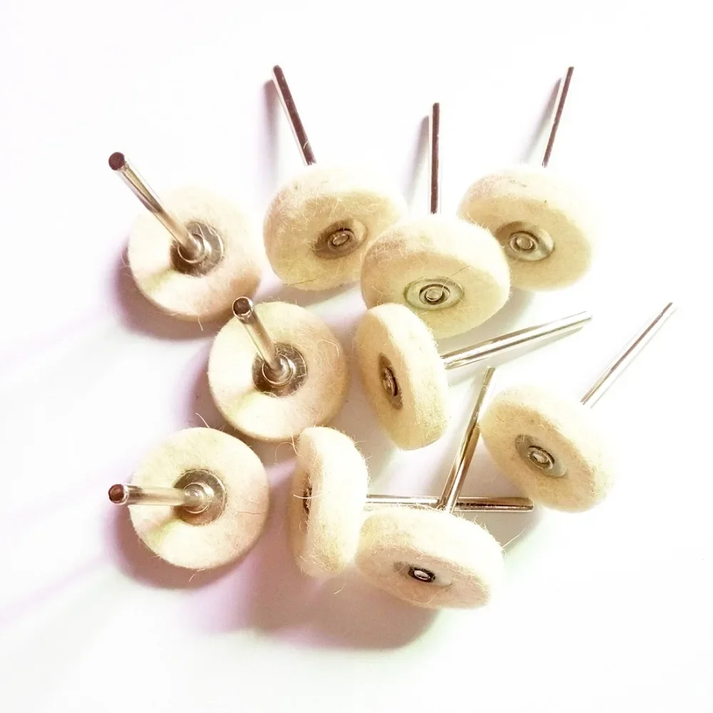 

10pcs Wool Polishing Wheels Head Buffing Grinding Jewelry Precious Felt Fits Dremel Rotary Tool Accessories Metals Abrasiv Pad