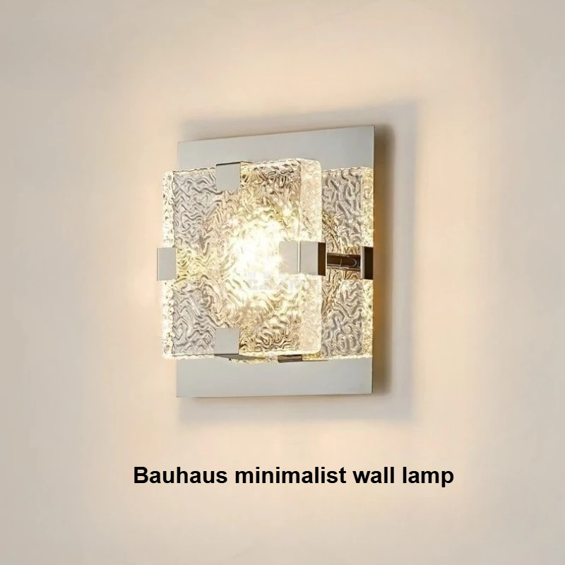 

Nordic Metal Glass LED Wall lamp Decor Ceiling Light Square Crystal Luxury Art Home Lamp Bedroom Foyer Bar Dinning Room Lighting