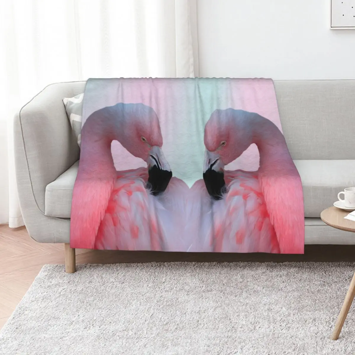 

Pink Flamingo Throw Blanket for winter Decorative Beds Furrys Softest Blankets