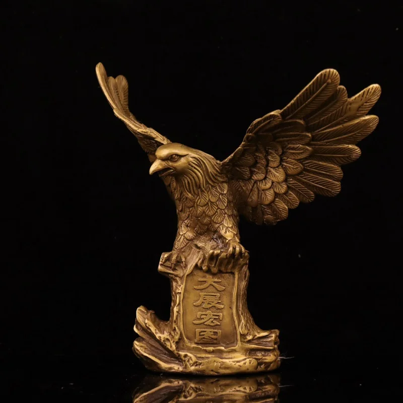 

Guyunzhai Brass Copper Exhibition Hongtu Eagle Office Home Crafts Ornaments