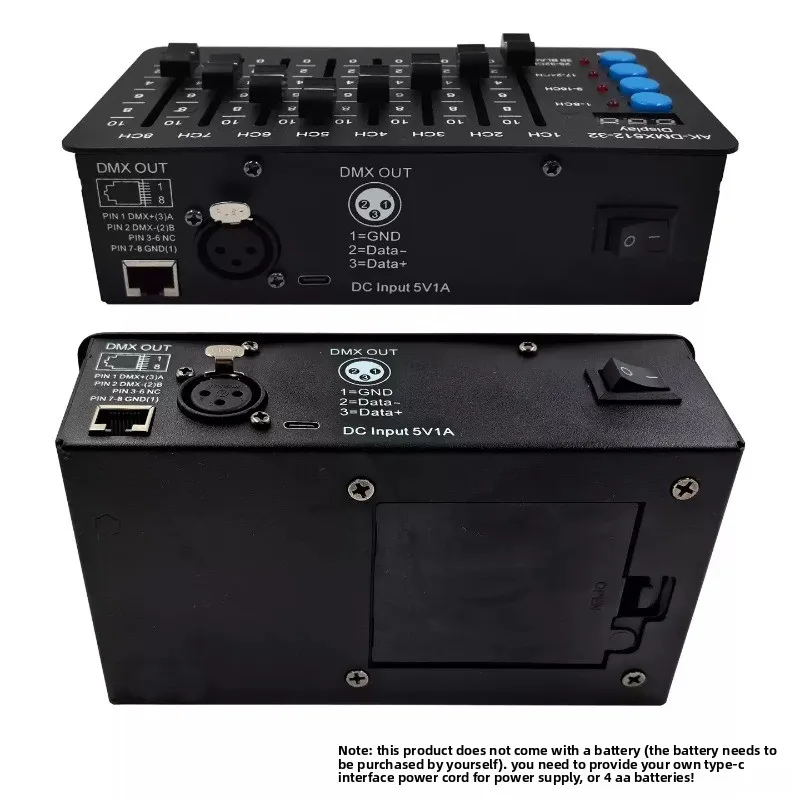 32-Channel DMX-32 mini handheld small console, stage lighting test/debugging/dimming/maintenance controller