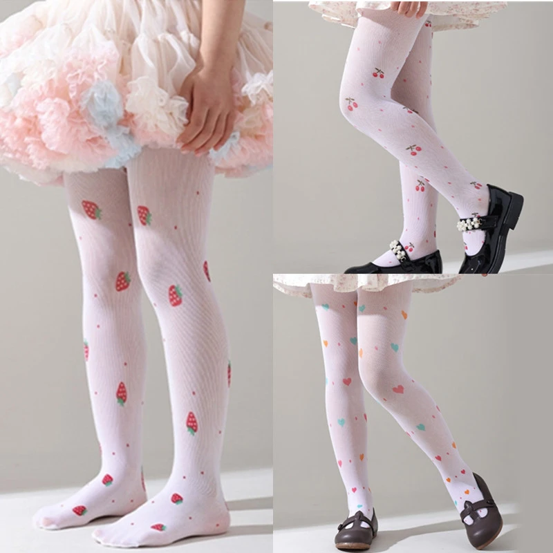 Sparkly Five-Pointed Star Rhinestone Kids Footed Tights Stretchy Anti-Hook Breathable Princess Style Pantyhose For Little Girls