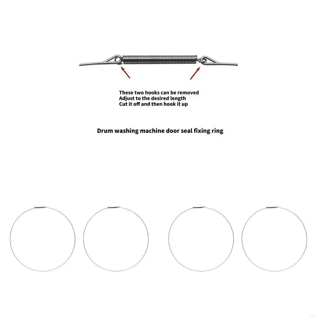 F92F 2Pcs Washing Machine Door Seal Clamp Laundry Home Storage Oganization Washroom