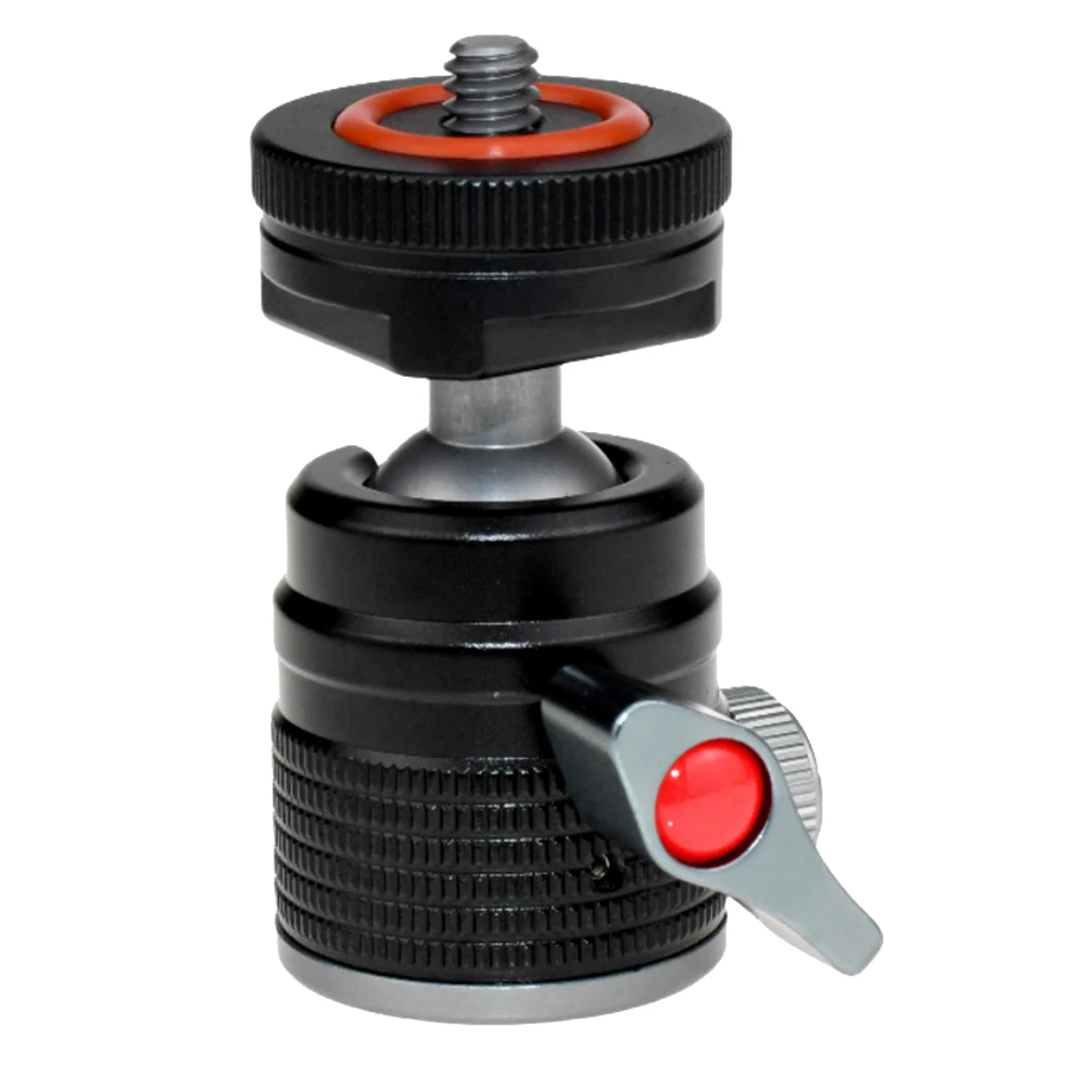 A41Z-Mini Ball Head Tripod Head With Universal 3/8 Inch Screw Mounts For DSLR Cameras Flash Tripod Monopod Fill Light Easy Insta