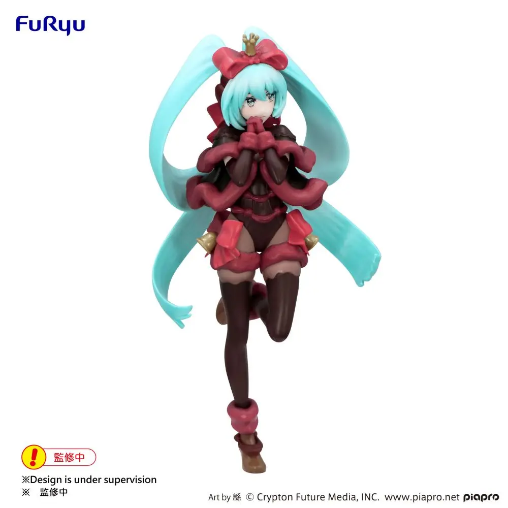 Original FuRyu Vocaloid Hatsune Miku Christmas Cake with Raspberry Flavor Pvc Anime Figure Action Figures Model Toys