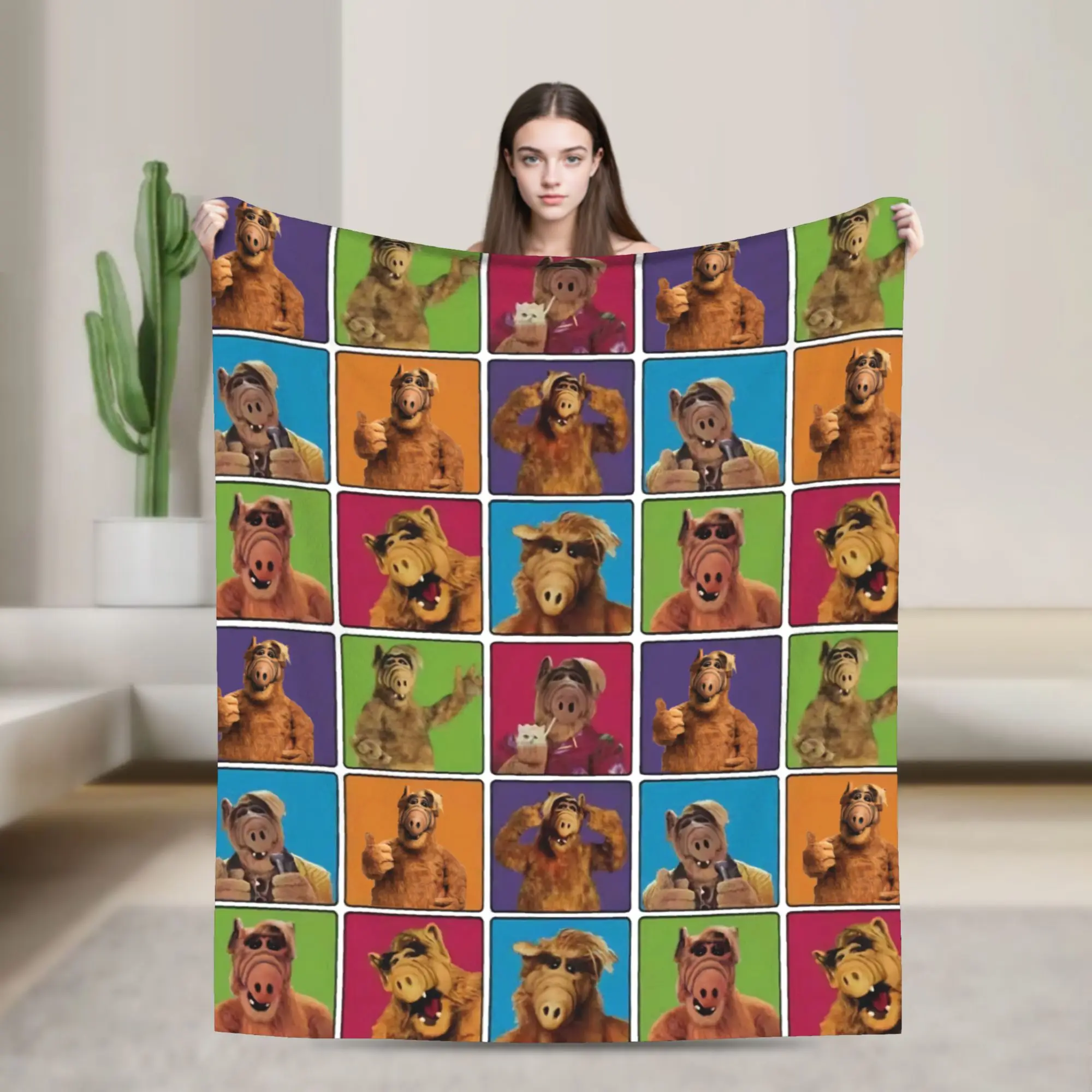 Alf  Alien Life Form Comedy  Blankets  Fleece Novelty Soft Throw Blankets for Home Spring/Autumn
