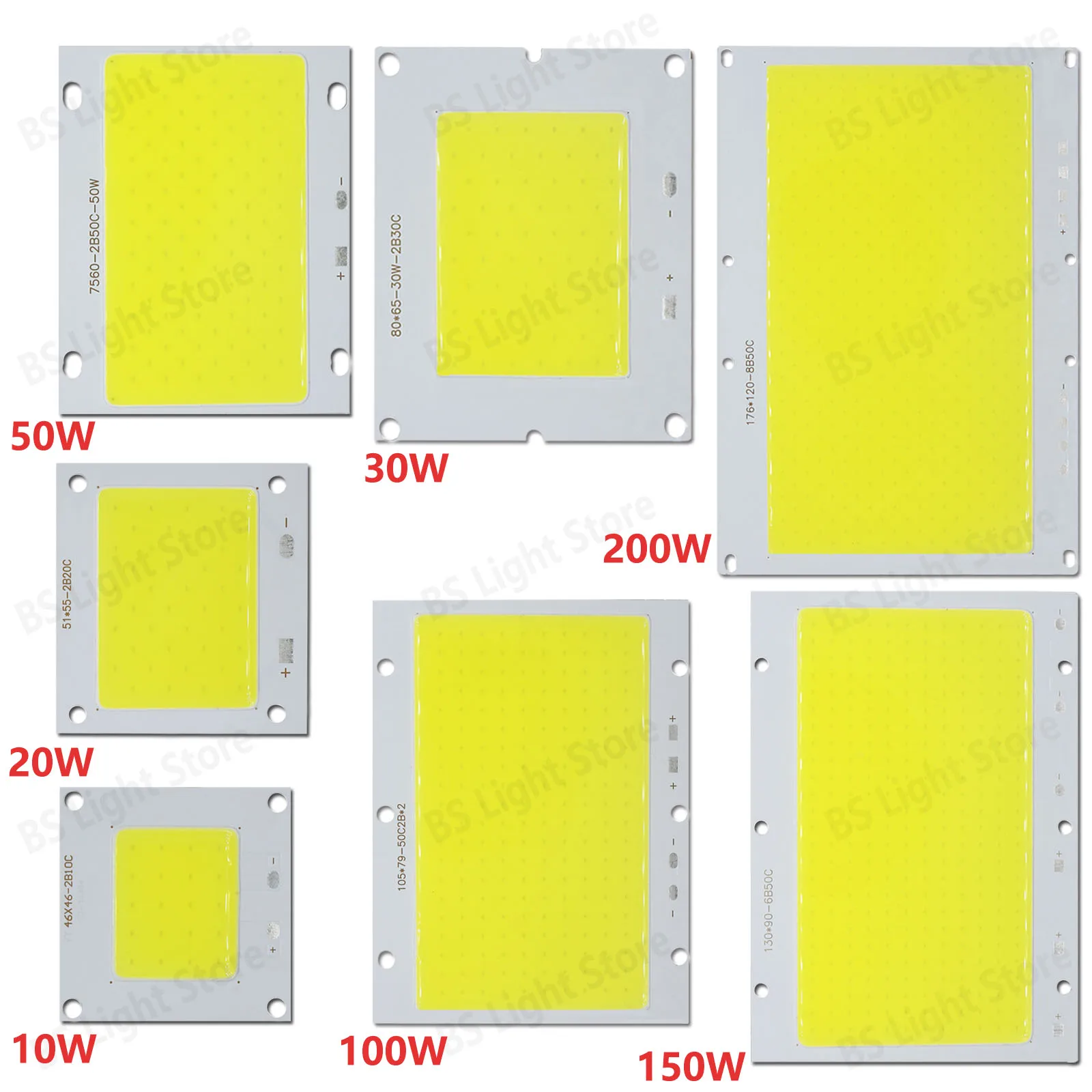 

1PCS LED COB Chip 30W 50W 100W 10W 20W White Warm light LED Lamp Light Source For Flood Light Spotlight DIY Lighting Accessories
