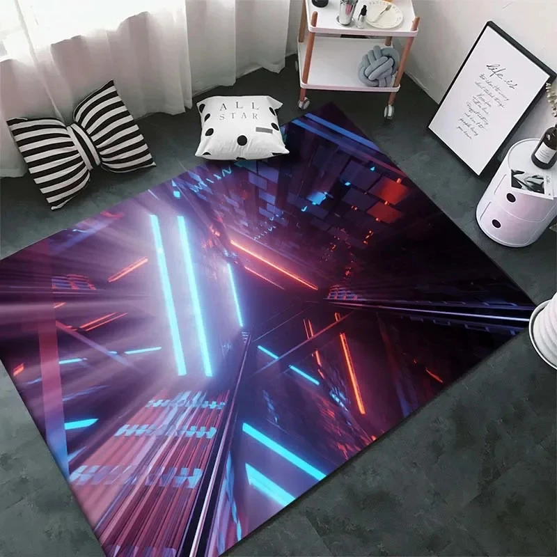 Future Tunnel Carpet Bedroom Living Room Children's Room Carpet Children's Room Decorative Bathroom Balcony Non-slip Mat Gift