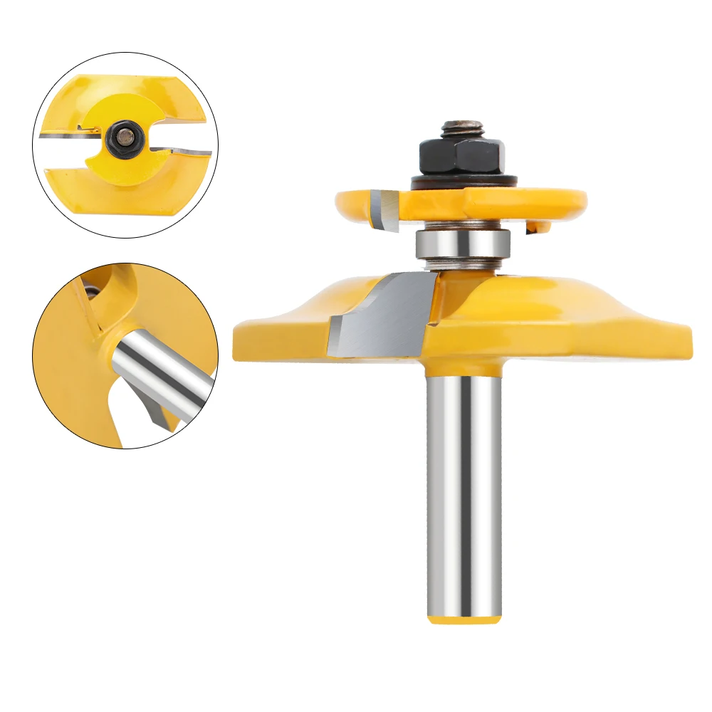XCAN 45 درجة قفل ميتري راوتر بت 1/2 عرقوب مشترك راوتر بت الباب لسان سكين قاطعة المطحنة لأدوات النجارة