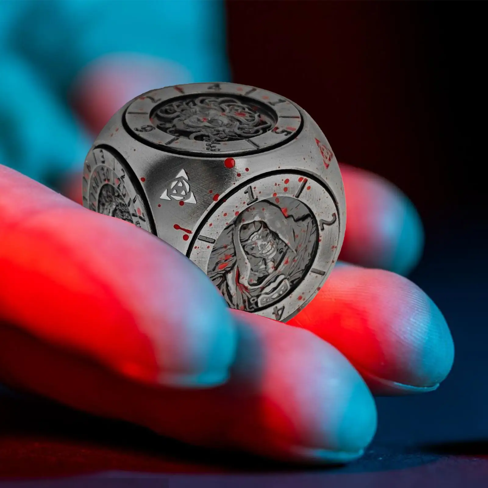 

Набор металлических кубиков, 6-сторонние металлические вечеринки, игровой набор кубиков-спиннер, портативные принадлежности для сбора, для соревнований, развлечений, бара для отдыха