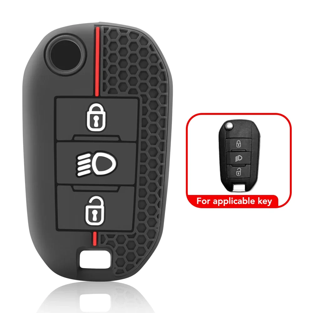 Silicone Car Key Fob Case For Opel Corsa D E F Mokka 2024 Grandland X Cap Combo For Citroen C5 Aircross C4 Cactus C4x X7 Holder