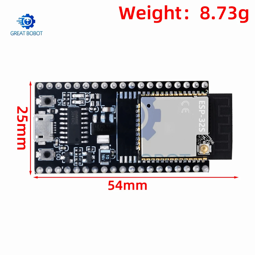Dual-Core ESP32 WiFi Bluetooth Development Board: ESP-32U/ESP32S/ESP-32S, Micro USB, Power Amplifier & Filter Module