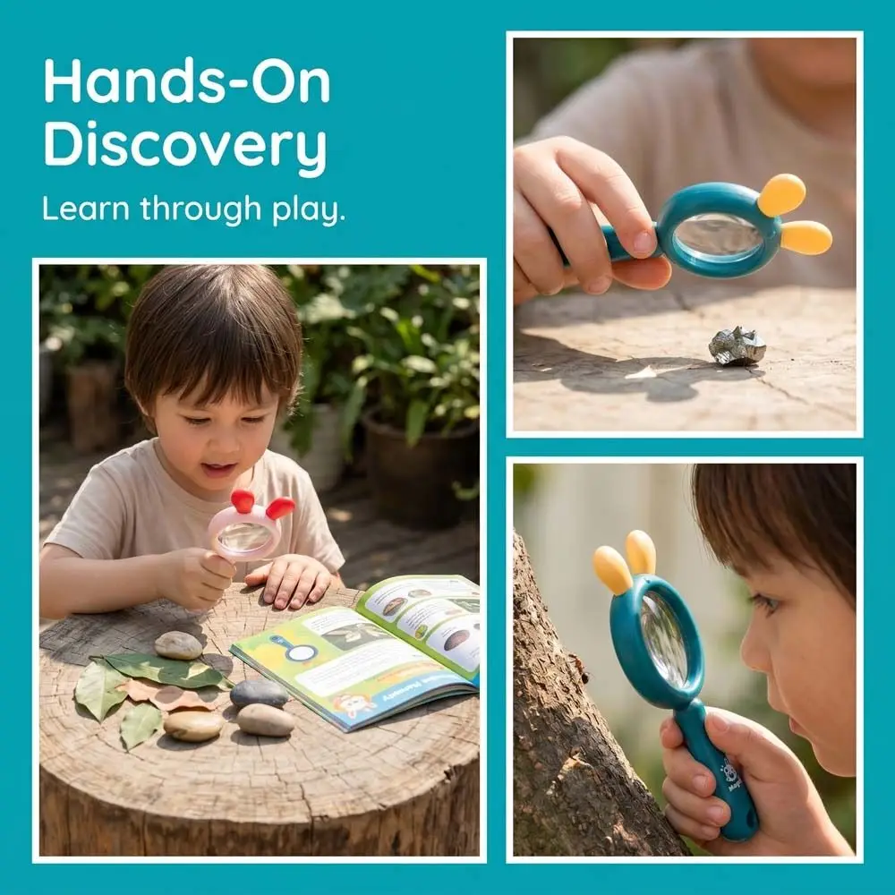 3X Magnification Reading Glass Mini Pocket Size Cartoon Design Magnifying Glass HD Optical High Magnifying Optical Lenses