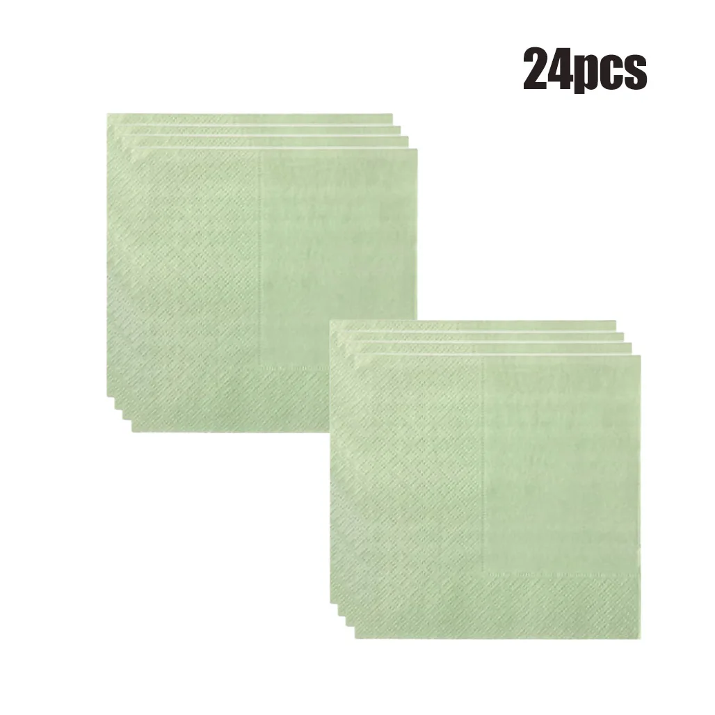 Salbeigrünes Einweg-Geschirrset aus Papptellern, Tassen und Servietten für Geburtstagsfeiern, Hochzeiten, Babypartys, minimalistische Dekorationsartikel. – Detail 5