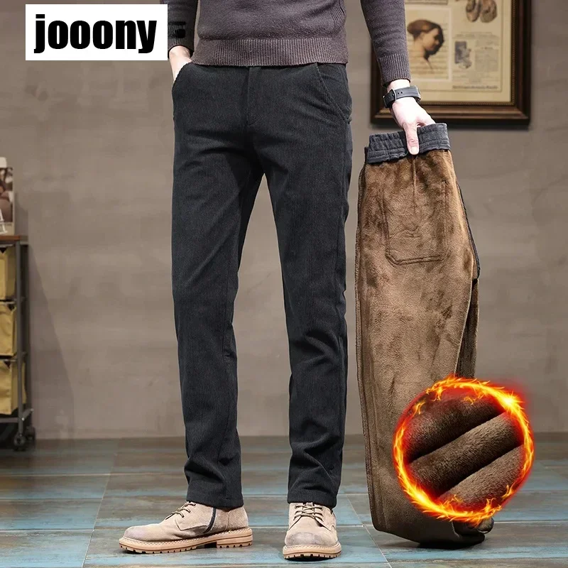 

Повседневные брюки 2024: Мужские флисовые брюки прямого кроя в стиле Harajuku, ретро, зимние, новые, теплые, мягкие, вельветовые, модные, корейские, для бизнеса и офиса