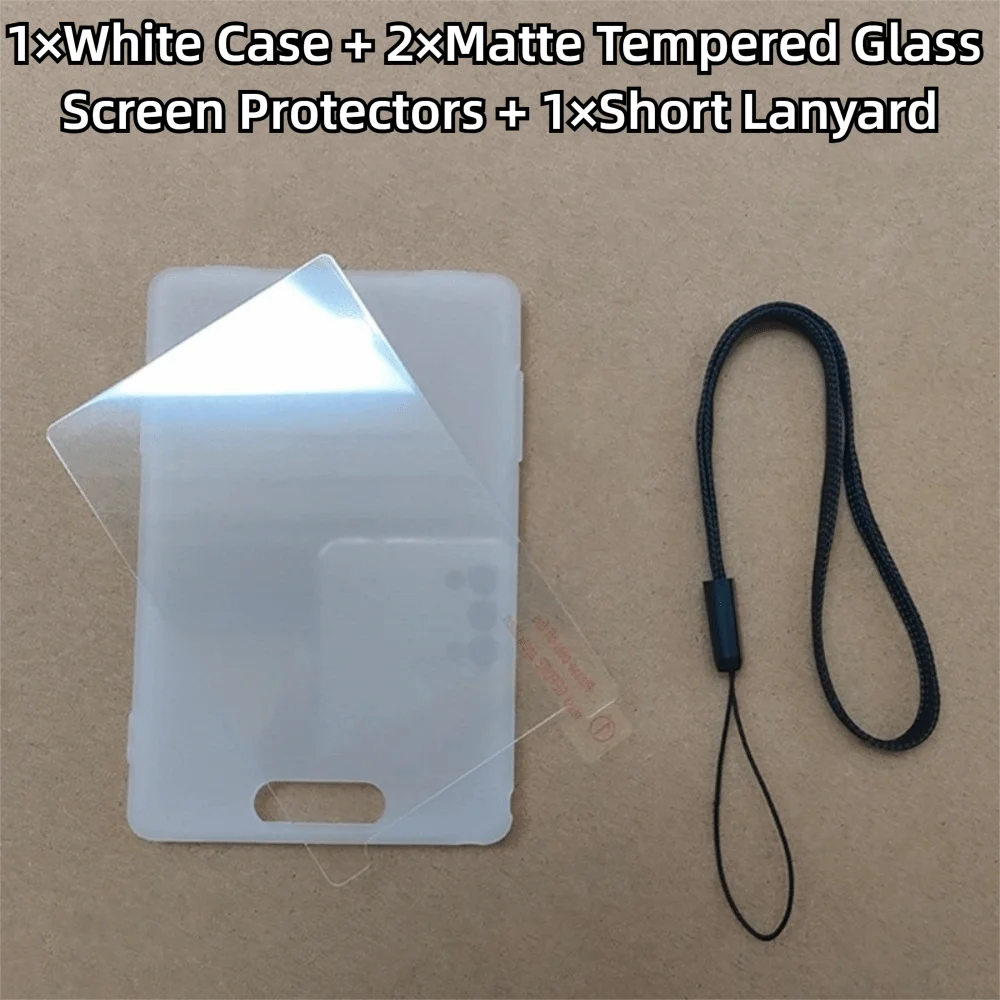 1 Set Silicone Protective Cover Anti-slip HD/Matte EBook Reader Case with Lanyard Protective Shell for XTEINK X3
