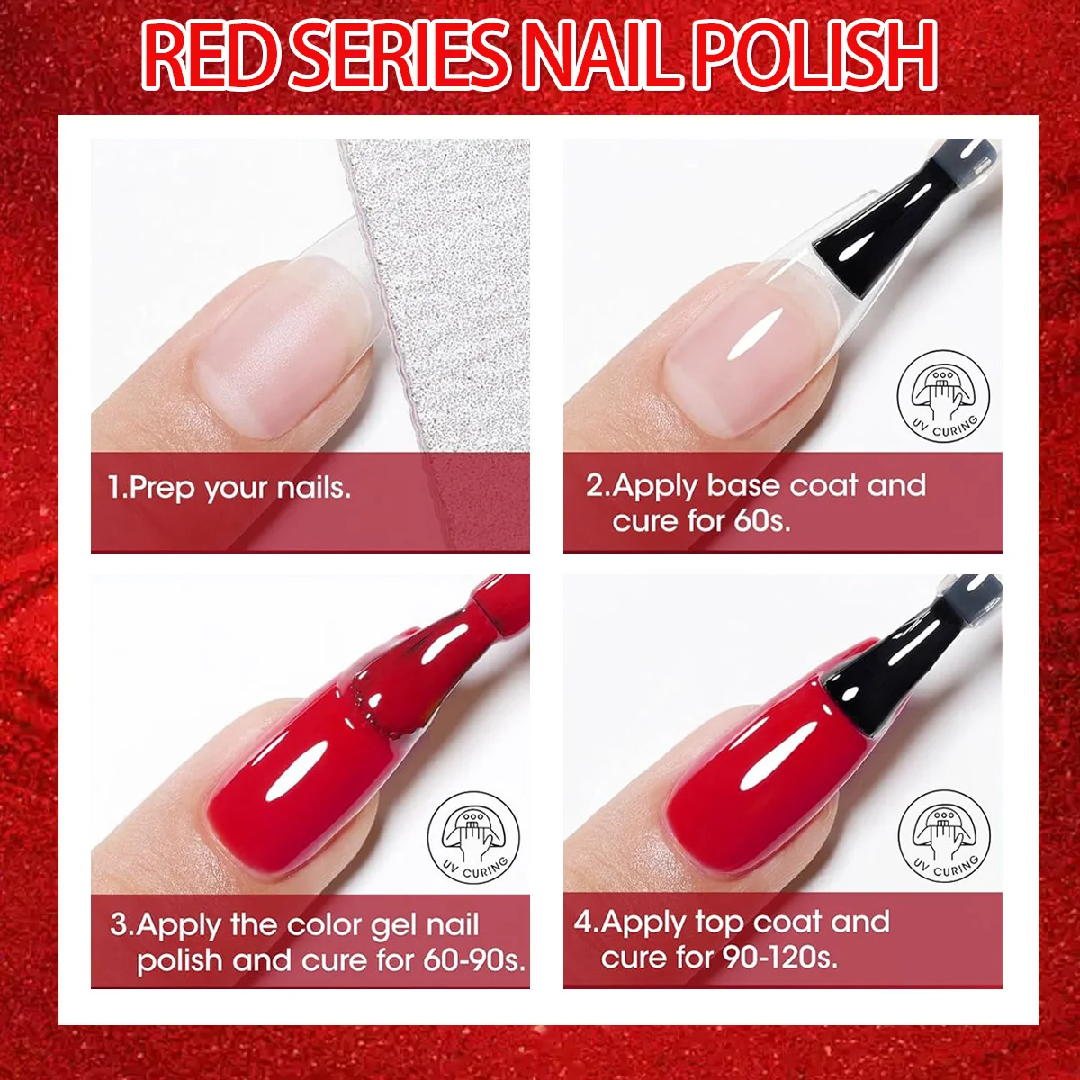 Zestaw 6 lakierów hybrydowych VOKY na jesień, zdejmowalny lakier UV do zdobienia paznokci, prezent dla kobiet