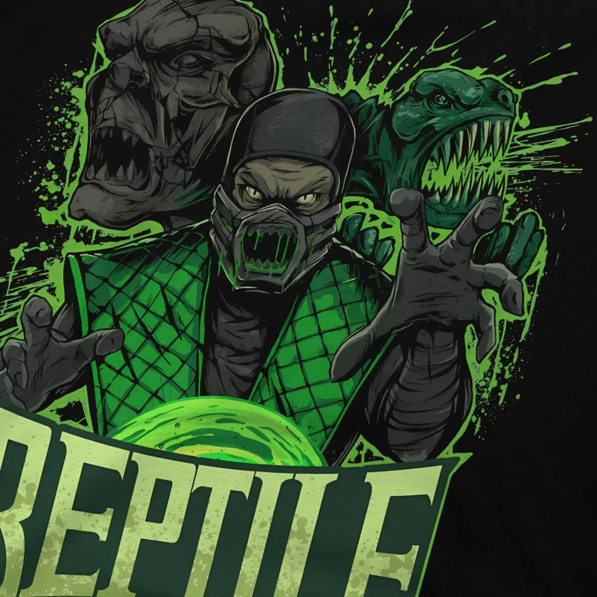 REPTILE Unique TShirt Mortal Kombat Fighting Game Casual Polyester T Shirt Newest T-shirt For Men Women