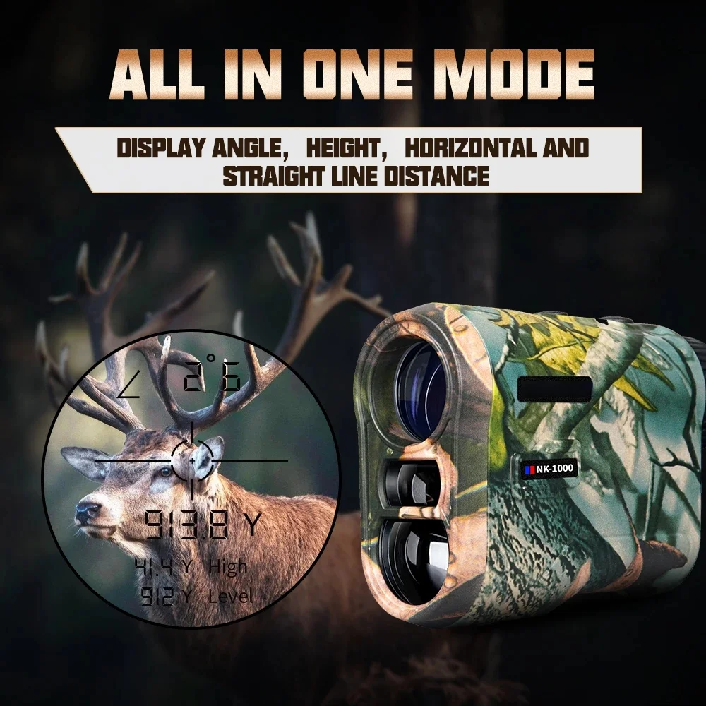 Laser Rangefinder 1000M Hunting Range Finder with Rechargeable Battery Outdoor Target Acquisition Technology Monocular