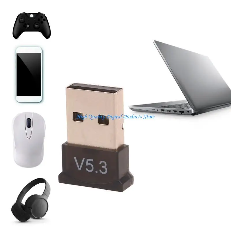 U2JE Bluetooth-kompatibler 5.3 Musikempfänger USB Jacks Musik-Dongle-Adapter für PC