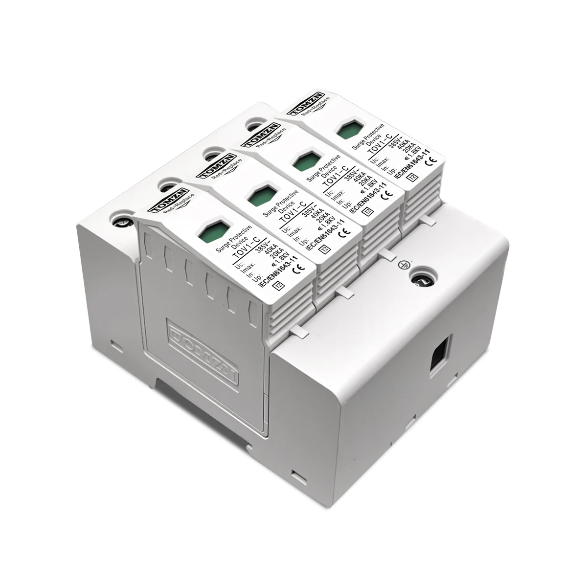 TOMZN AC SPD 4P 3P+N 10-20KA 20-40KA 30-60KA 275V 385V House Surge Protector Protective Low-voltage  Arrester Device