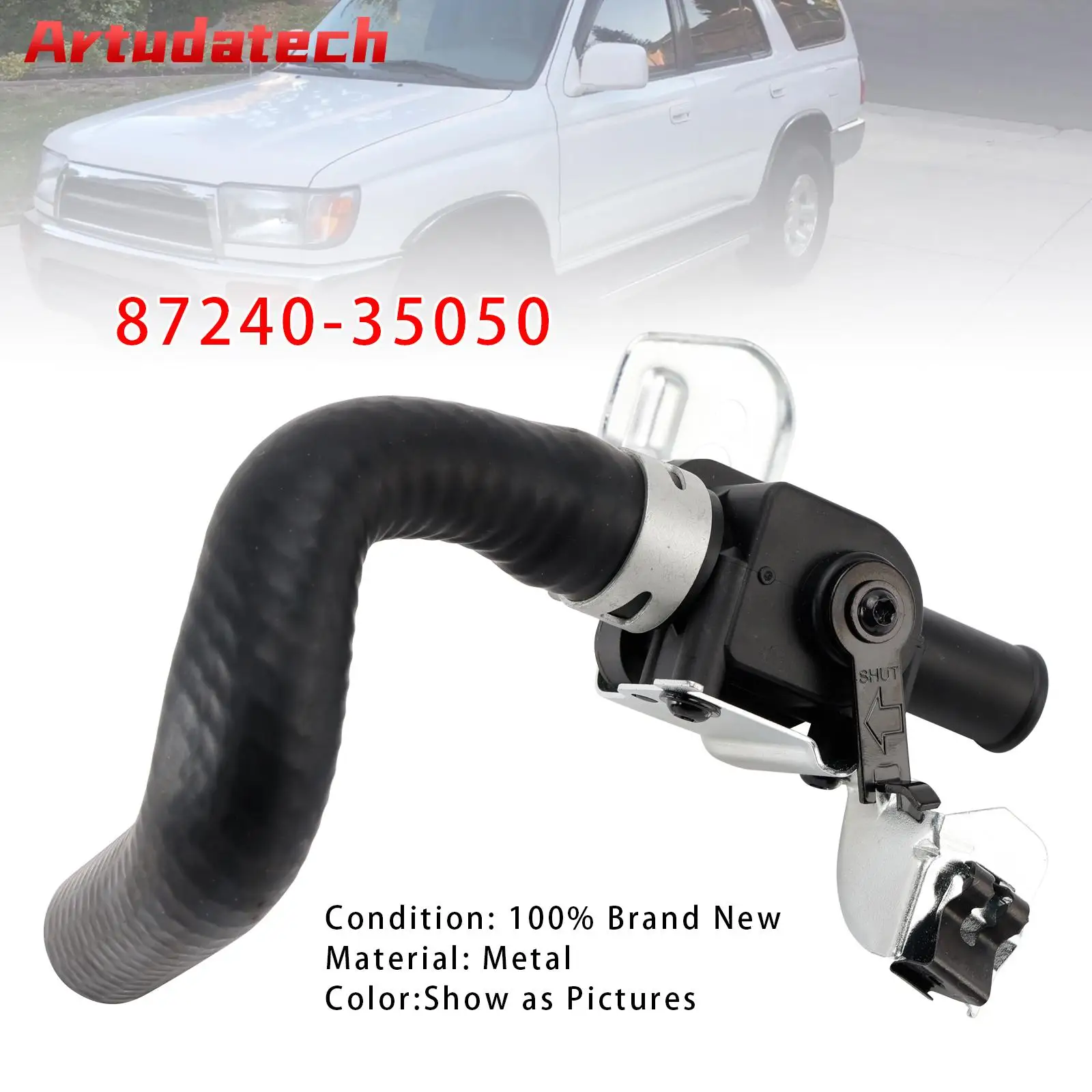 

Artudatech HVAC Heater Control Valve With Inlet Hose For Toyota 4Runner 2.7L L4 3.4L V6 87245-35670，87240-35050