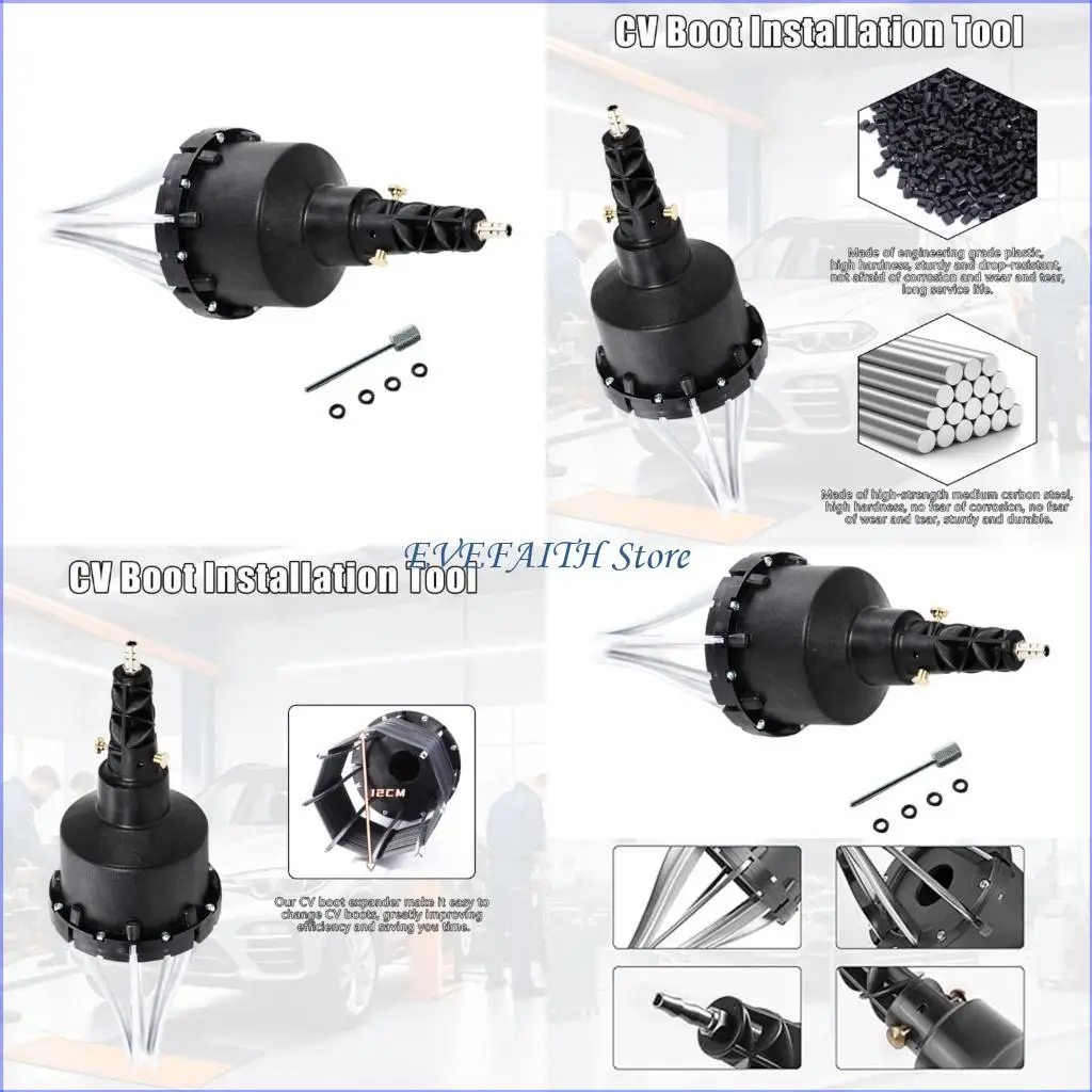

124B (1-Set) Pneumatic CV Boot Expander Tool Heavy Duty Ball Joint Band Stretcher for Automotive Repair with Ergonomic Handle,