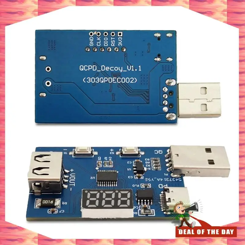 24-Hour Delivery QC2.0 QC3.0 PD3.0 PCB Decoy Module 3.6-20V Adjustable Multifunction Voltage Charging Head Test Aging Module