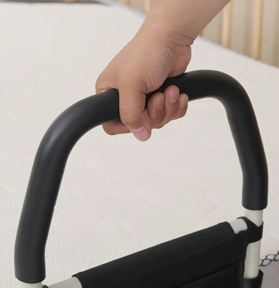 ارتفاع قابل للتعديل، مقبض مساعد للسرير، سكة سرير مع أرجل، درابزين بجانب السرير، غرفة نوم آمنة لمنع السقوط لكبار السن #1