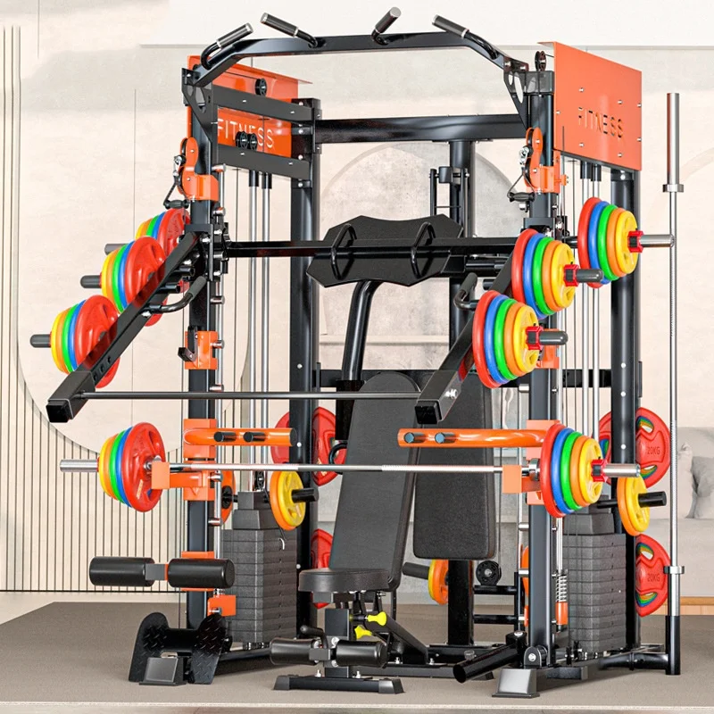 Multi-functional Smith Machine Comprehensive Training Large Equipment Fitness Equipment Deep Squat Gantry Push Frame Customized