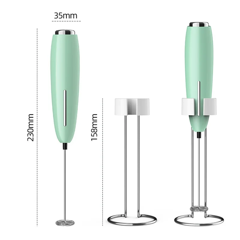 ABRG-Electric Milk Frother For Coffee Frother Handheld Foam Maker - Electric Milk Frother Handheld Egg Beater With Stand-A Durab