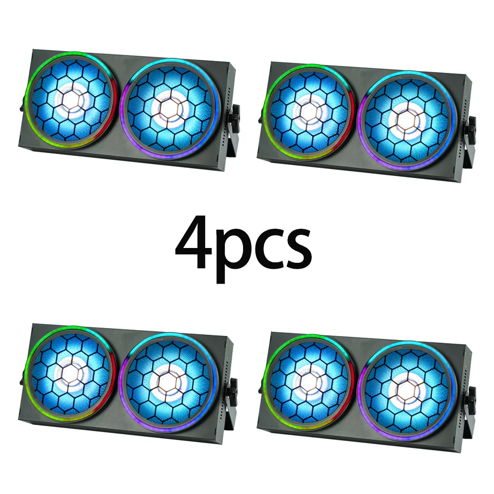 

NEW 4PCS 200W COB Par Light Blinder Lighting 2 Eyes LED 2IN1 COB Cool Warm White Lighting Party Bar DMX Stage Lighting