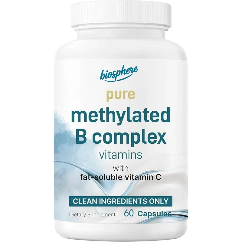 

Чистый метатилированный комплекс B, 60 капсул, содержащий витамин B12, титамин, фолат+изоли, чилин и т. д. -60 капсул