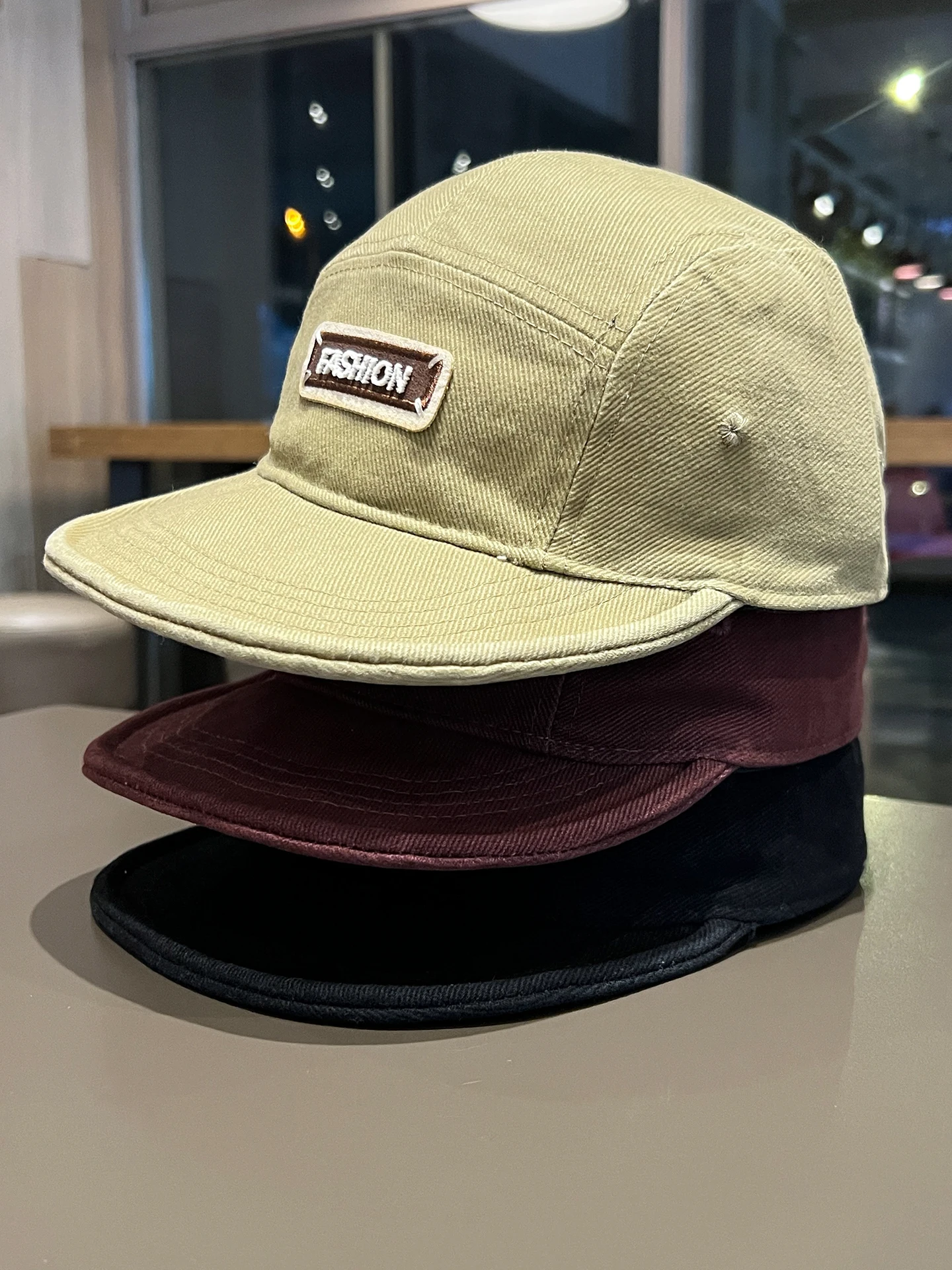 

Workwear Flat Brim Hat Unisex American Street Style Soft Brim Five Panel Hat Versatile Casual Baseball Cap