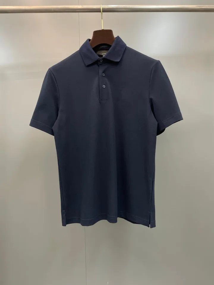 LP Mens Old Money Style Equestrian Style Breathable Quick Dry Odor Resistant Slim Fit Fashion Lapel Short Sleeve Polo Shirt