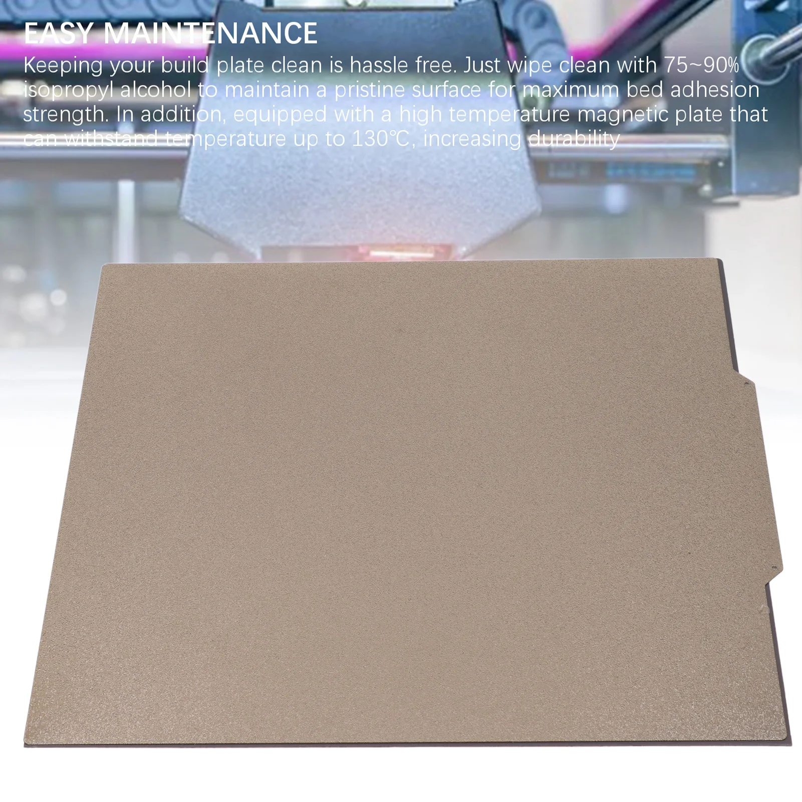 

Double Sided PEI Build Plate Textured Spring Steel Bed with Magnetic Base 332x340 for Raise3d Pro2 PRO 2 PLUS 3D Printer