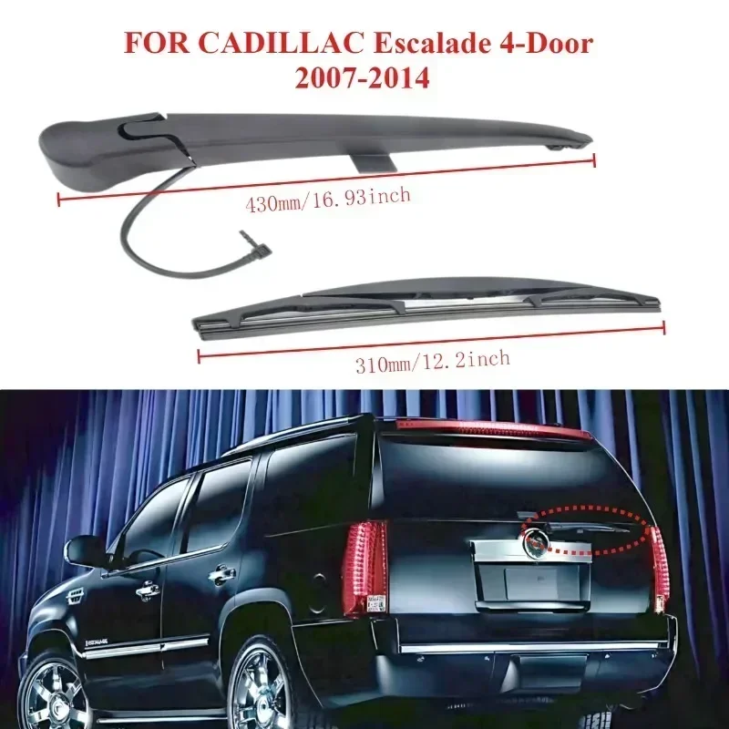 Rear Wiper Arm  Back Windshield Wiper Arm & Blade 15277756 For CADILLAC Escalade 4-Door 2007-2014 Replacement Window Brush Kits