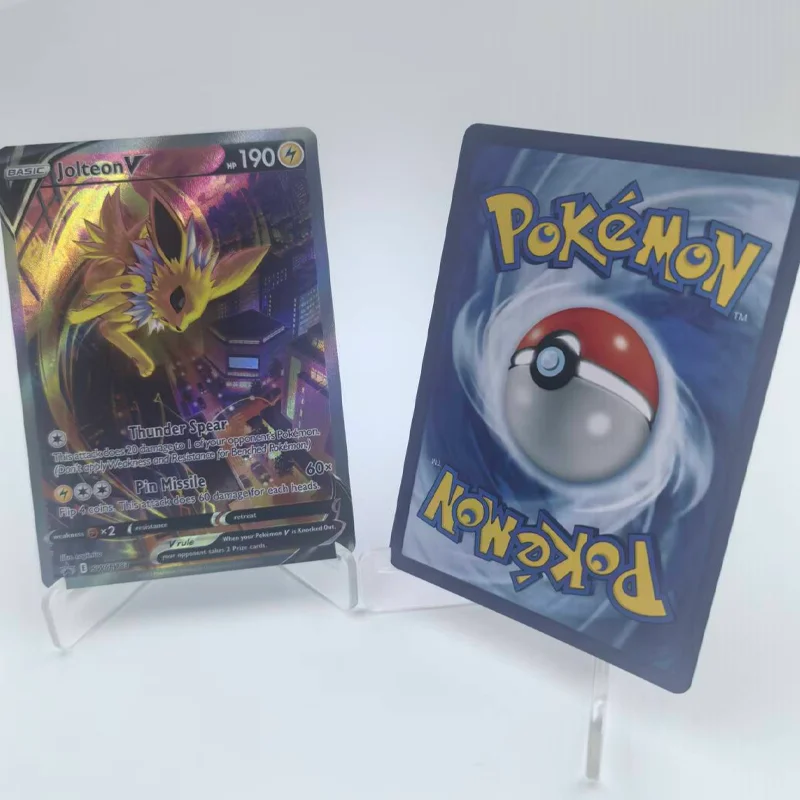 

Diy Pokemon PTCG English SWSH Series Evolving Skies Sylveon Jolteon Umbreon Vaporeon Flareon Glaceon Espeon V Аниме-карта