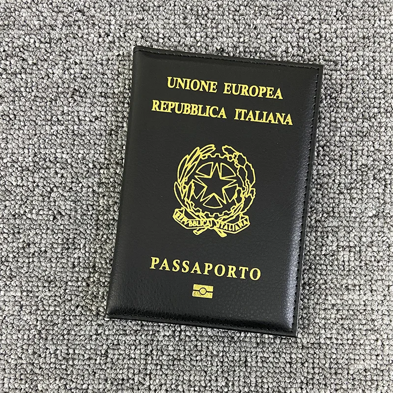 Women Men Travel Italy Passport Cover Case Pu Leather Cover for Passport Italian Travel Passport Holder